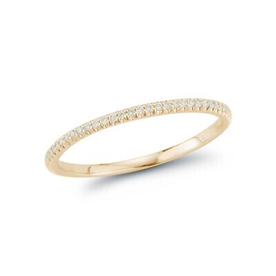Ring- Sylvie Rose Slim Eternity Ring 14k YG 0.18ct