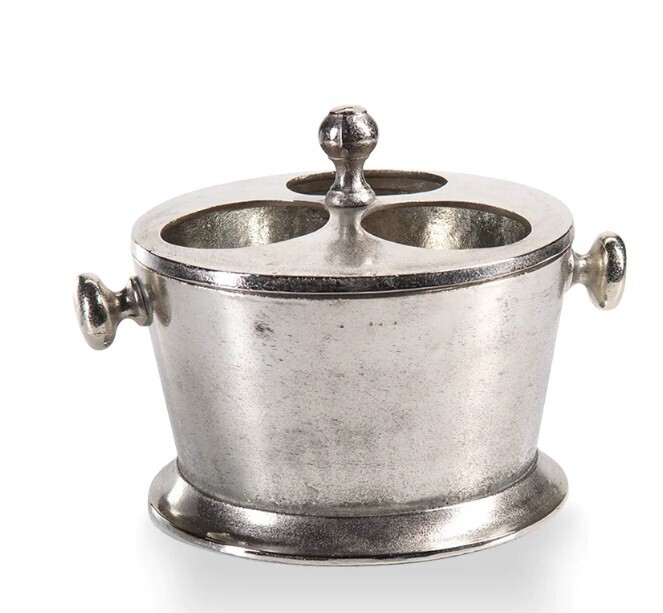 Raw Aluminum Three Bottle Wine Holder