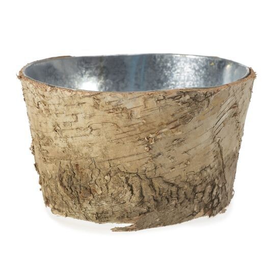 Birch Planter w/ Zinc 6.5x 3.5