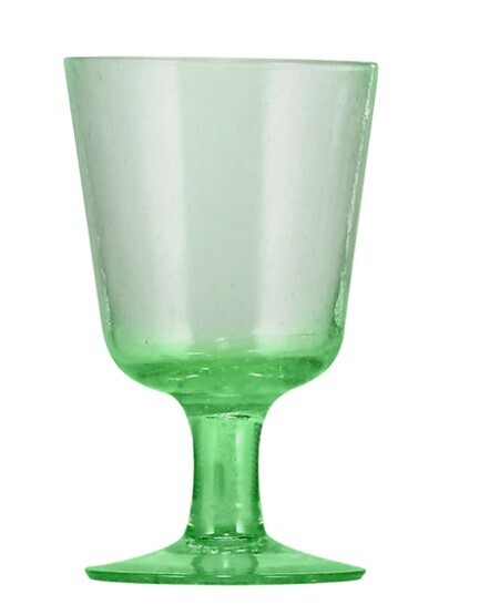 Malachite Green Handmade Wine Glass