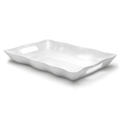 Ruffle Large Rectangular Tray- w. handles