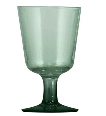 French Turquoise Amulet Handmade Wine Glass