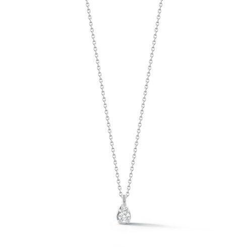 Necklace- Sophia Ryan Petite Teardrop Necklace 14k WG .02 ct diamonds