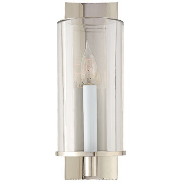 ARN 2010PN-CG Deauville Single Sconce in Polished Nickel with Clear Glass