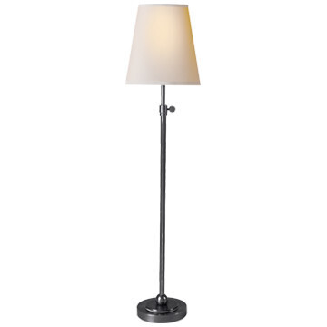 TOB 3007AS-NP Bryant Table Lamp in Hand-Rubbed Antique Silver with Natural Paper Shade