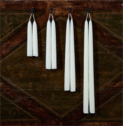Tapers, Ivory, 16&quot; Pair