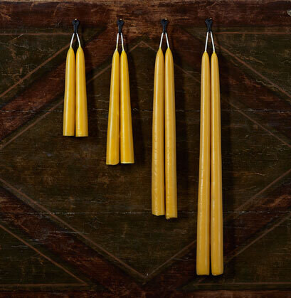 Tapers, Gold, 8&quot; Pair