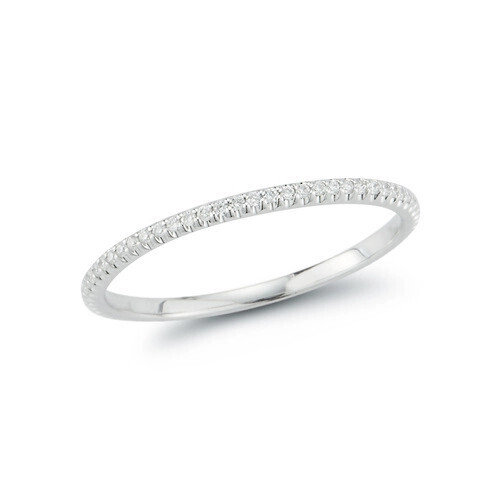 Ring- Sylvie Rose Slim Eternity Ring 14k WG  0.18ct