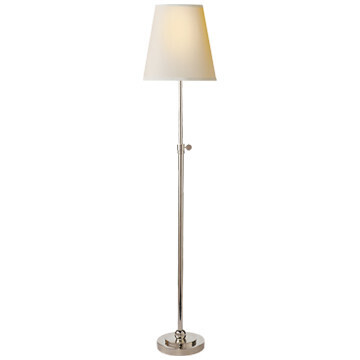 TOB 3007PN-NP Bryant Table Lamp in Polished Nickel with Natural Paper Shade