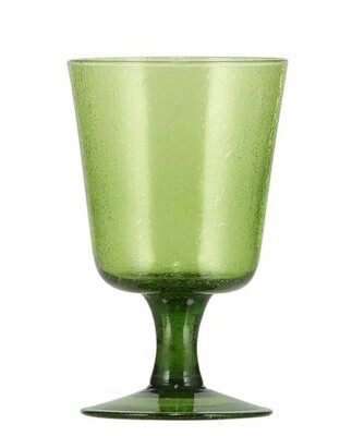 Apple Green Handmade Wine Glass