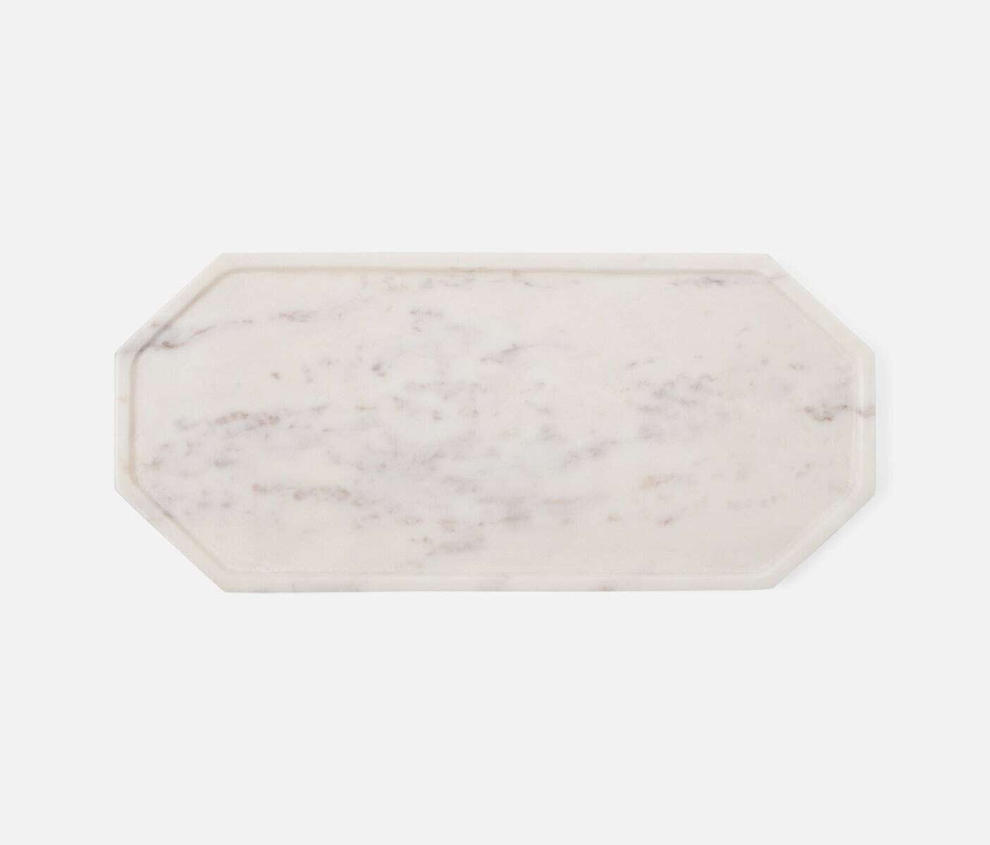 Aila Gray Marble Tray, Large