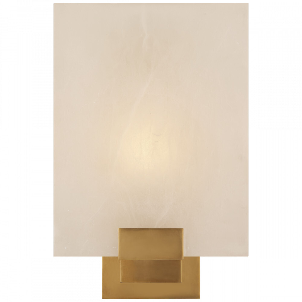 DC ARN 2910HAB-ALB Henson Single Sconce in Hand-Rubbed Antique Brass with Alabaster
