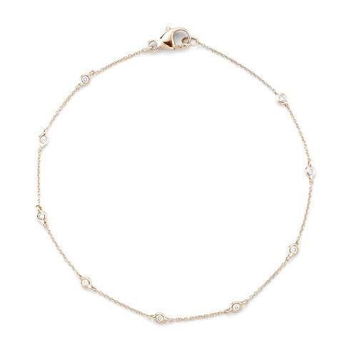 Bracelet- Lulu Jack Single Bezel 14K YG .08ct