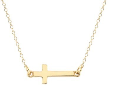 Necklace- Cross Charm 18k GV