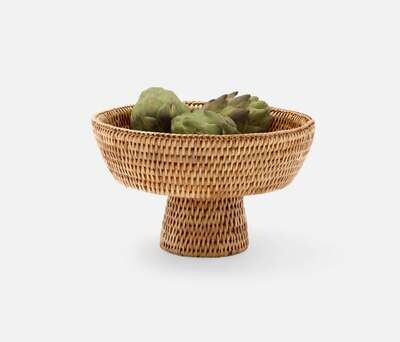 Londyn Small Footed Rattan Serving Bowl