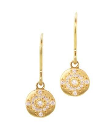 Earrings- Shimmer Drops, 18kg, .14ct dia