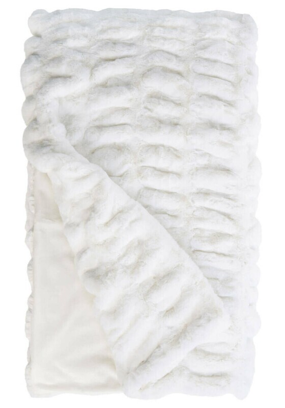 Couture Faux Throw- Snow Mink