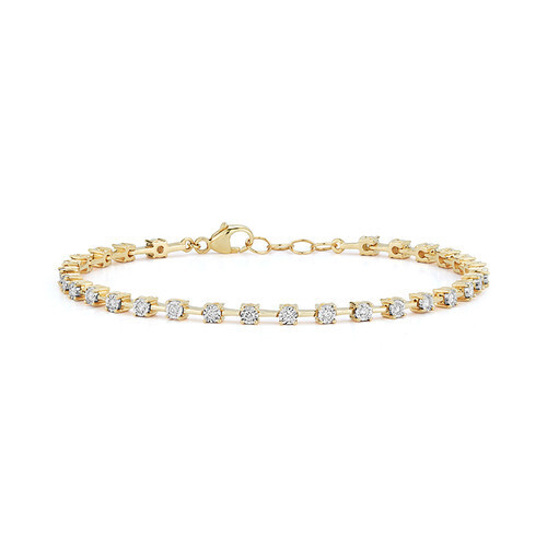 Bracelet- Ava Bea Interval Tennis 14K YG .39 ct