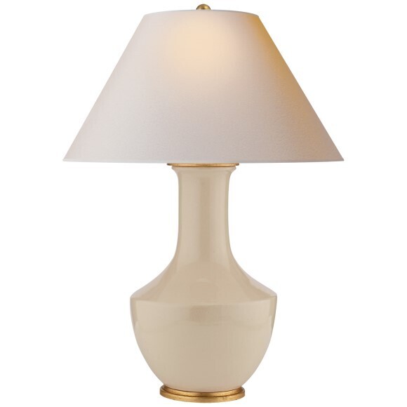 Lambay Table Lamp in Coconut with Linen Shade