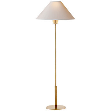 SP 3023HAB-L Hackney Buffet Lamp in Hand-Rubbed Antique Brass with Linen Shade