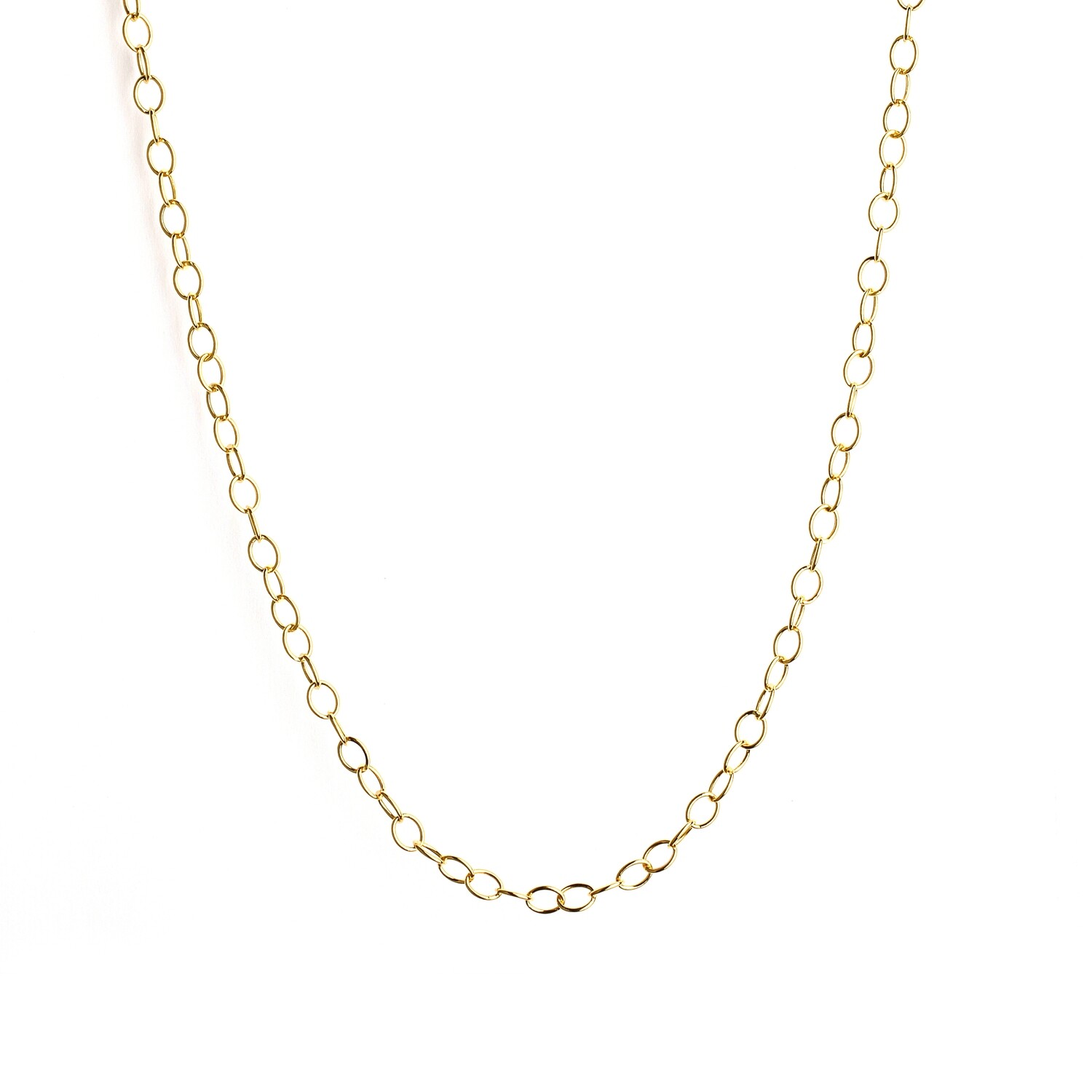 30" 18k oval link chain (4.75) w lobster clasp
