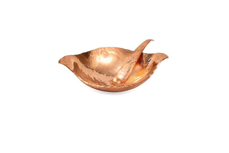 Copper Condiment Bowl and Spoon