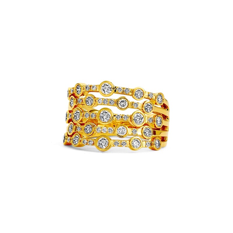 18k Cosmic starry night ring w. diamonds 1.2ct