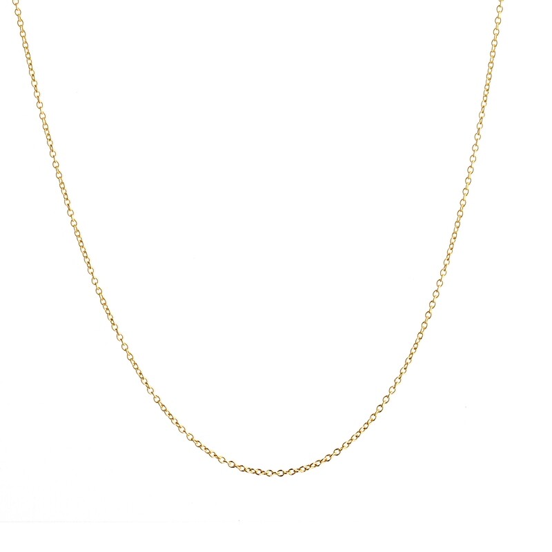 18&quot; 18k cable chain w. 9mm lobster lock
