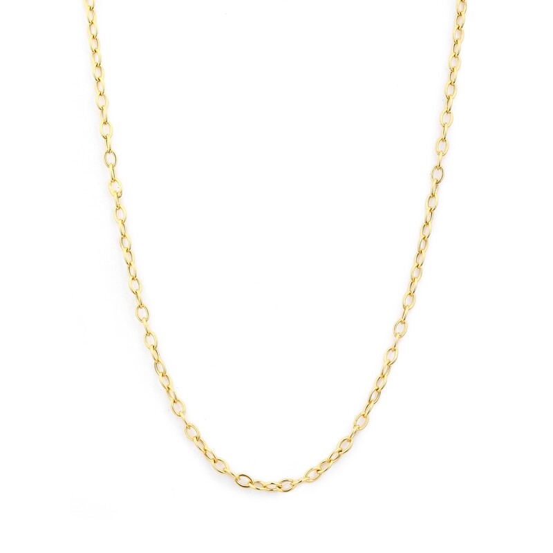 18&quot; 18kyg thin link chain 2.5mm