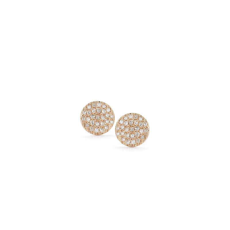 Earrings- Lauren Joy Earrings Med 14k Rose gold .25tcw Diamond