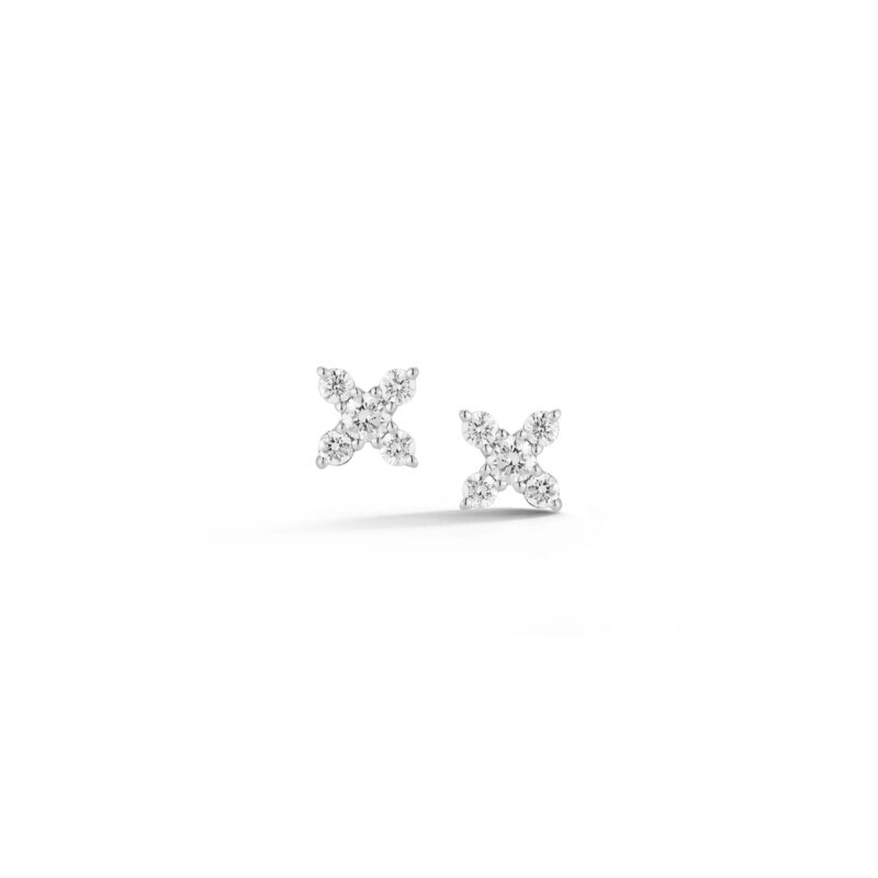 Earrings- Ava Bea X Studs 14K WG .22ct diamonds