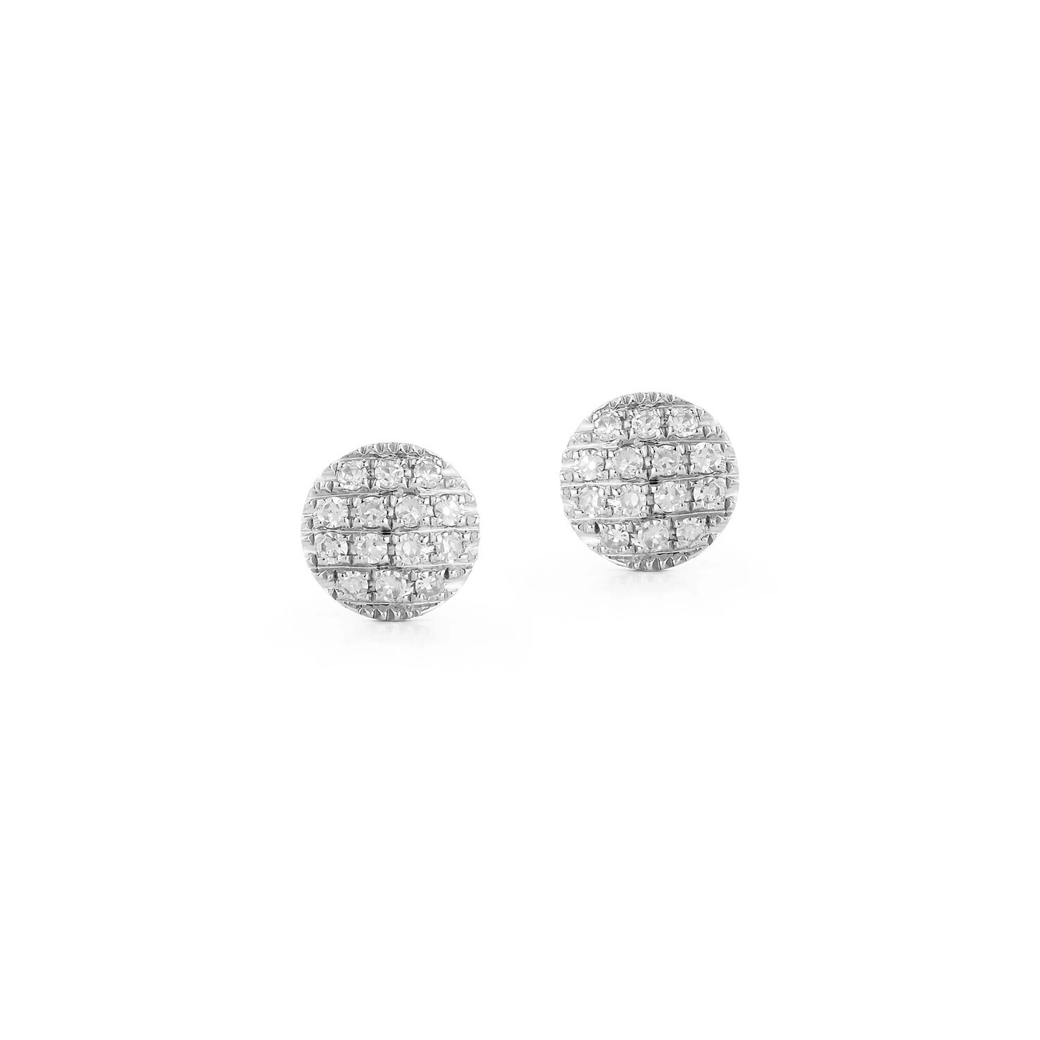 Earrings- Lauren Joy Mini Earring 14k White Gold with .14 tcw Diamonds