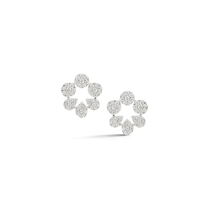 Earrings- Taylor Beth Cutout Studs 14kwg .44 ct diamonds