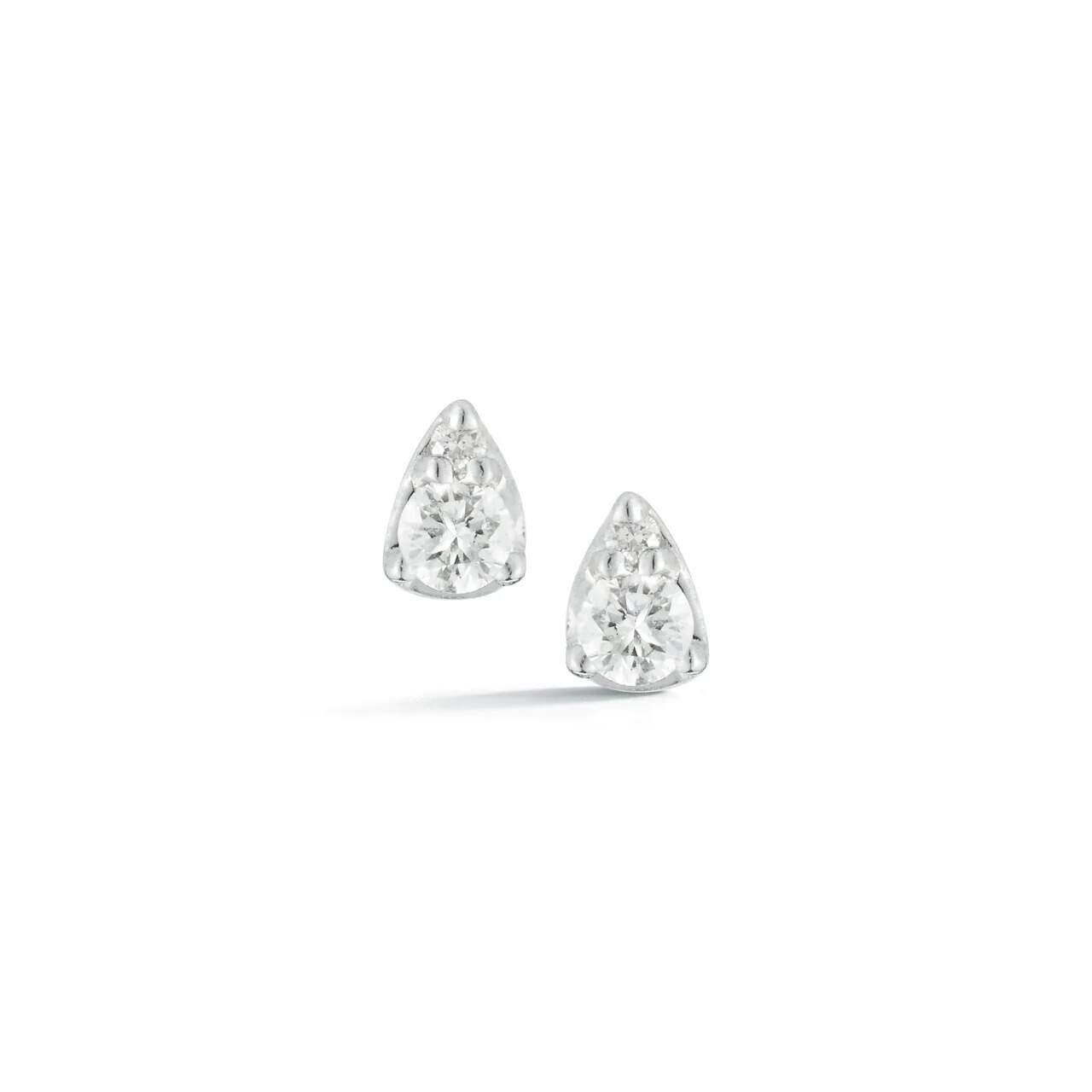 Earrings- Sophia Ryan Petite Teardrop Stud 14k WG .06ct diamonds