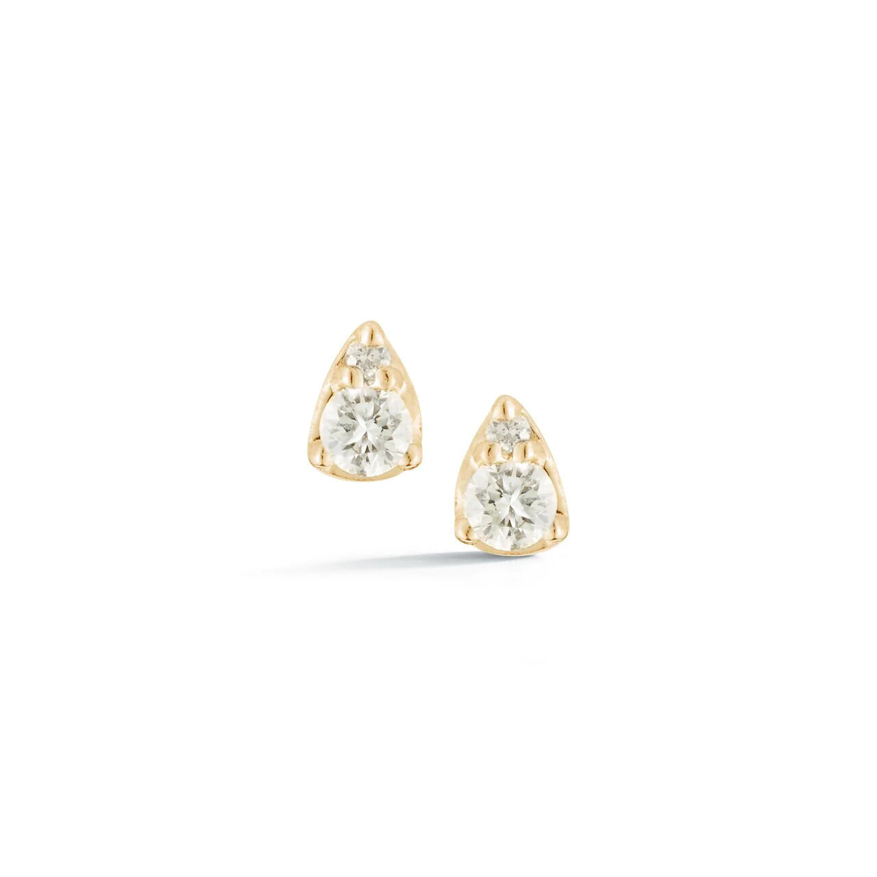 Earrings- Sophia Ryan Petite Teardrop Stud 14k YG .06ct diamonds