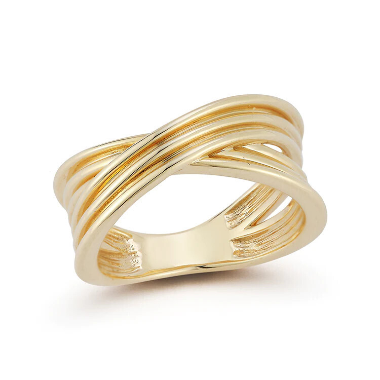 Ring- Nana Bernice Lg Crossover Ring YG