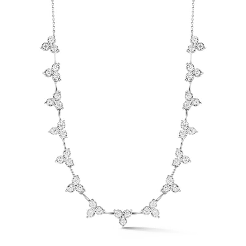 Necklace- Ava Bea Interval Trio Tennis WG .69 ct