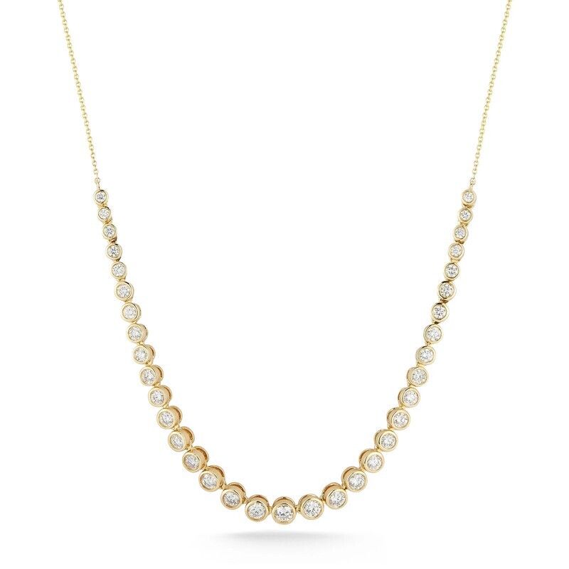 Necklace- Lulu Jack Graduating Bezel Tennis YG .98ct