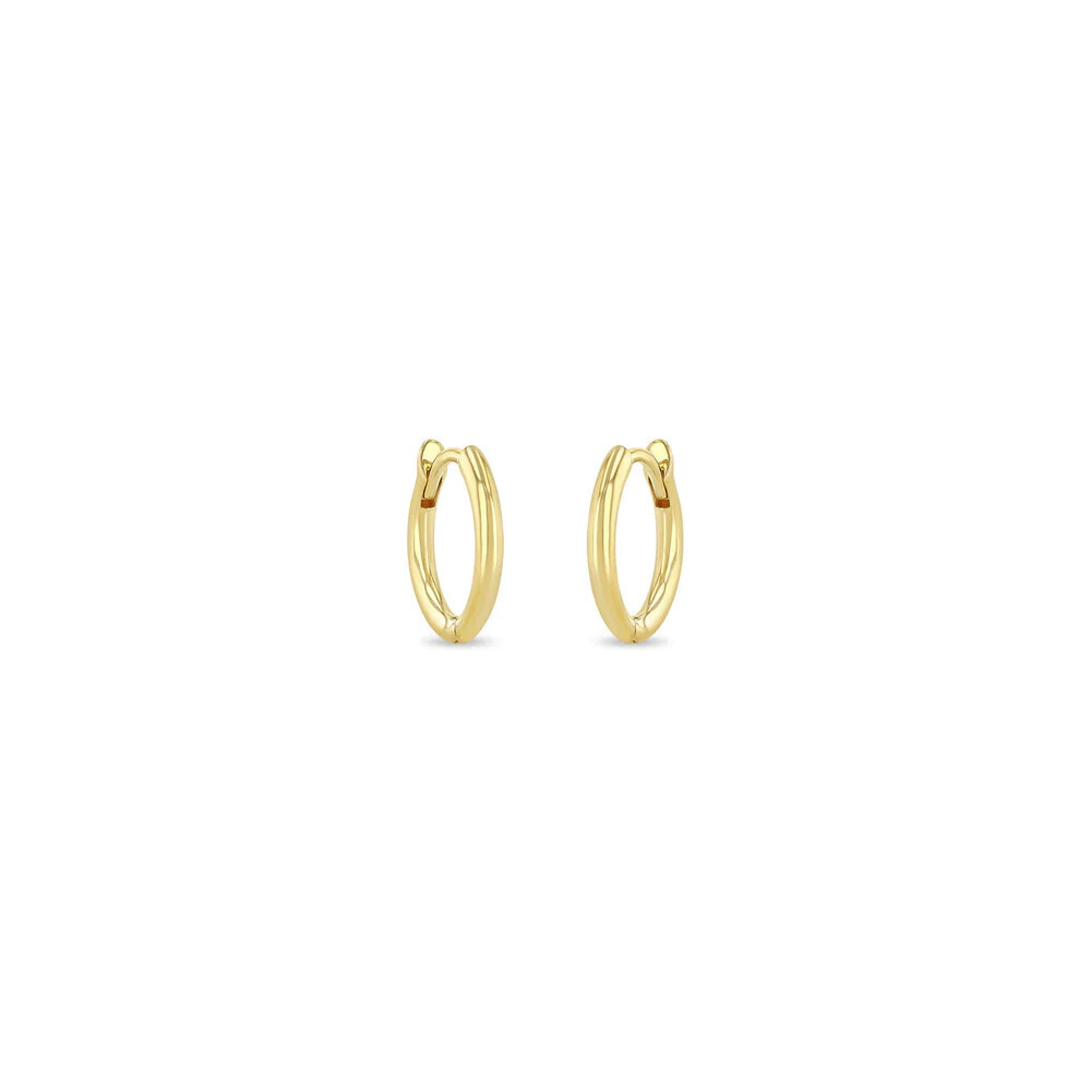 Earrings- 14K gold Small 10.5mm Huggie Hoops