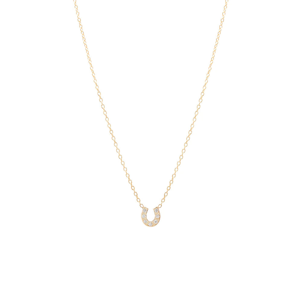 Necklace- Pave Mini Horseshoe