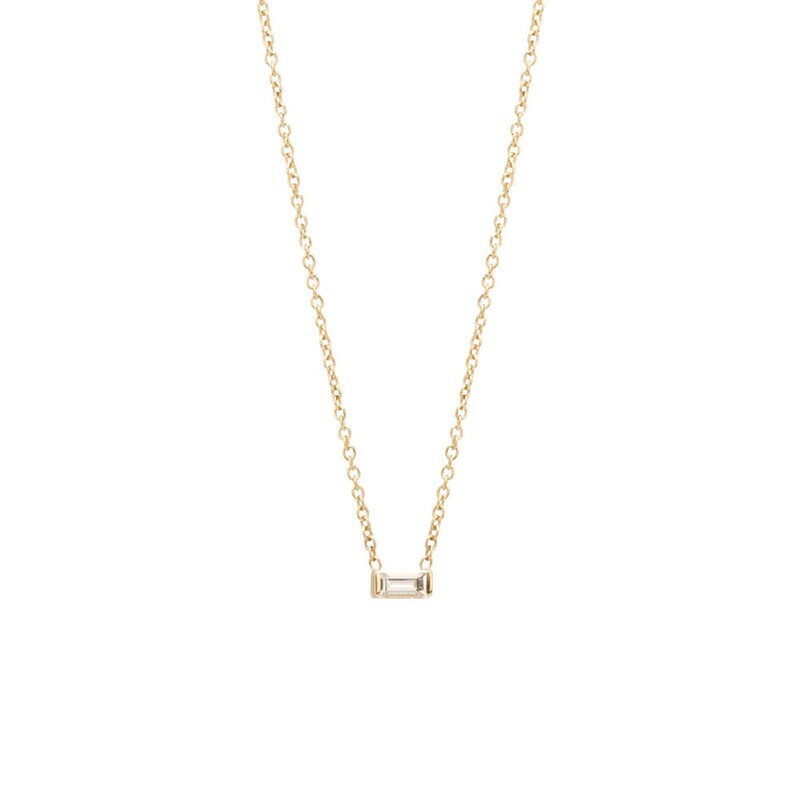 Necklace- Medium Baguette Bar