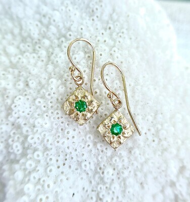 Earrings- Emerald Love Star