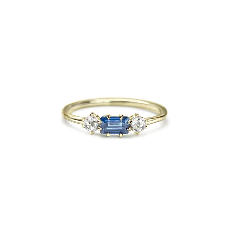 Solana Ring- Sapphire/Dia