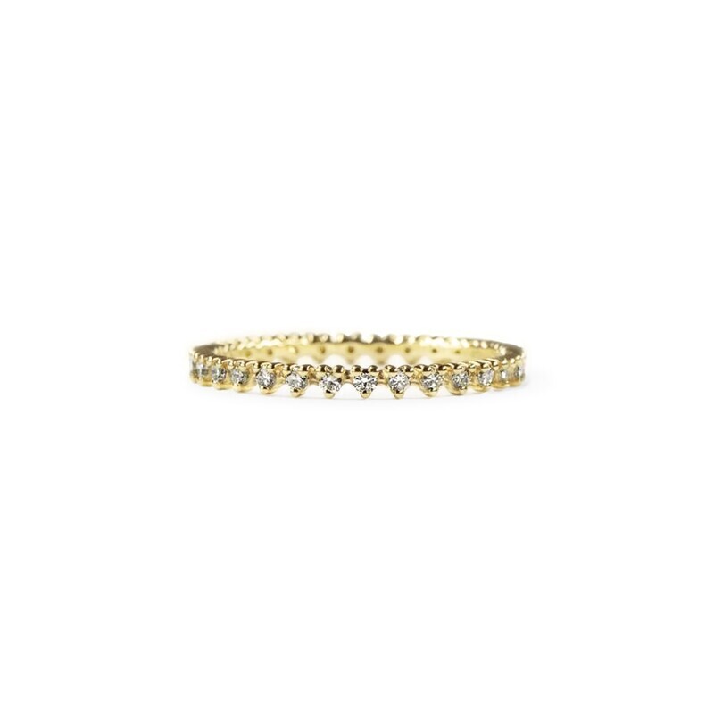 Reed Band Diamond 14k Size 7