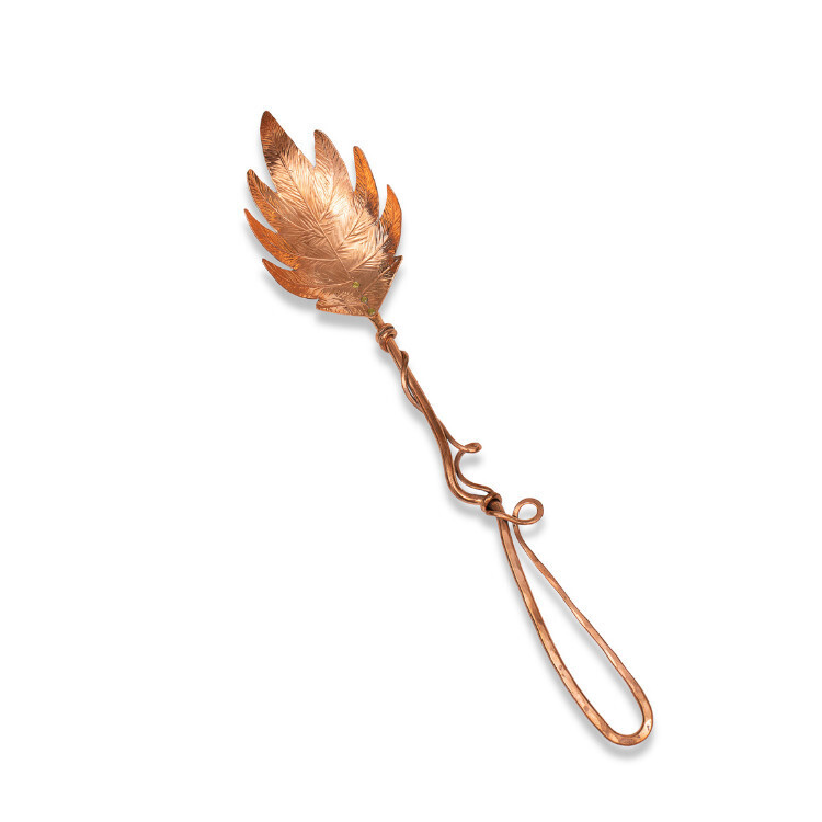 Copper Fern Pasta Server- Vine Handle