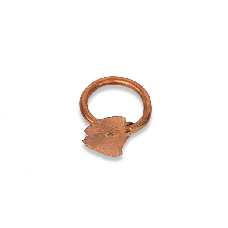 Copper Napkin Ring Ginko