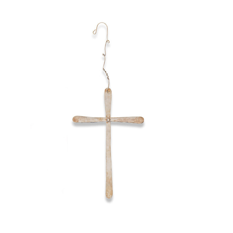 Silver Cross Ornament