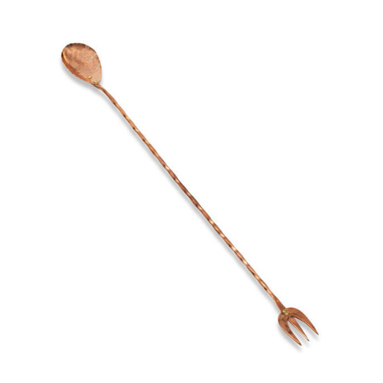 Copper Trident Fork &amp; Bar Spoon