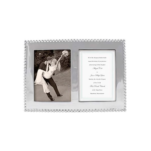 Beaded 5 x 7 Double Frame