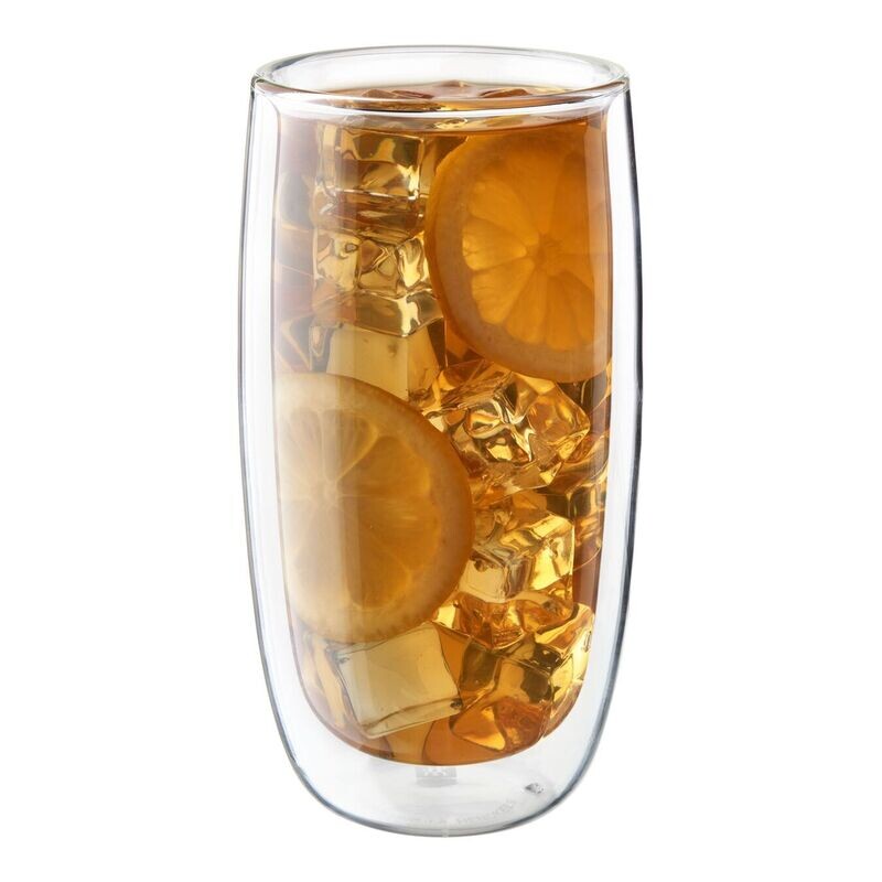 Double Wall Beverage Glass 16oz